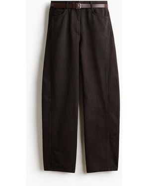 H&M Barrel High Waist Jeans - Schwarz