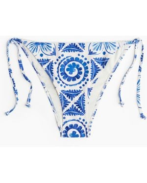 H&M Tie-Tanga Bikinihose - Blau