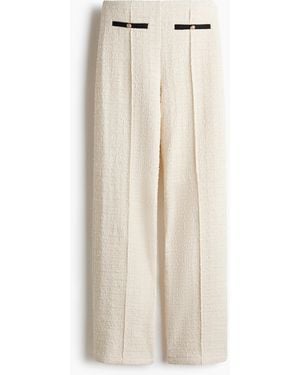 H&M Schlupfhose aus Boucléstrick - Natur