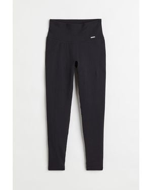 H&M Ribbed Seamless Tights - Blauw