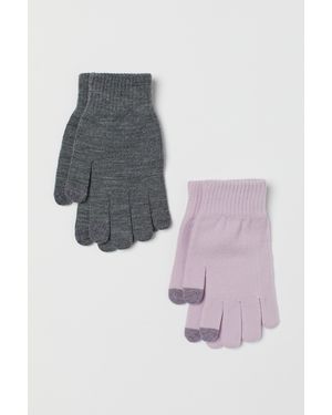 H&M 2er-Pack Touchscreen-Handschuh - Mehrfarbig