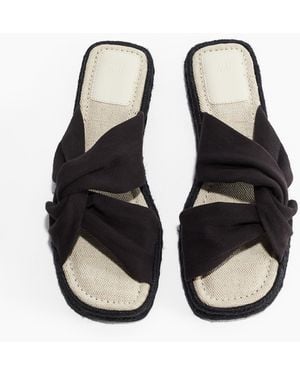 H&M Espadrille-Sandalen mit Twistdetail - Schwarz