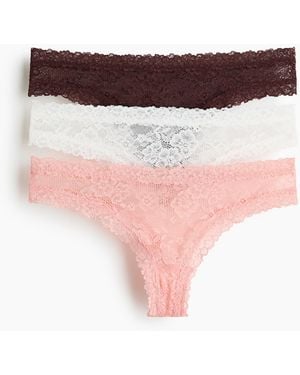 H&M 3er-Pack Brazil Slips aus Spitze - Pink
