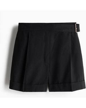 H&M City-Shorts mit Gürtel - Schwarz