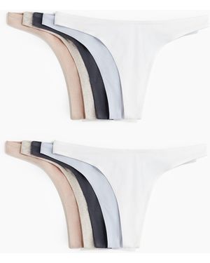 H&M 10er-Pack Baumwolltangas - Weiß