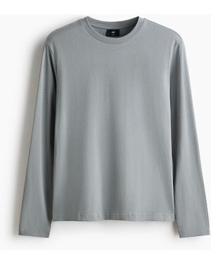H&M Jerseyshirt in Regular Fit - Grau
