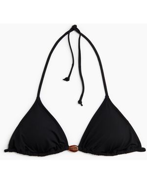 H&M Wattiertes Triangel-Bikinitop - Schwarz