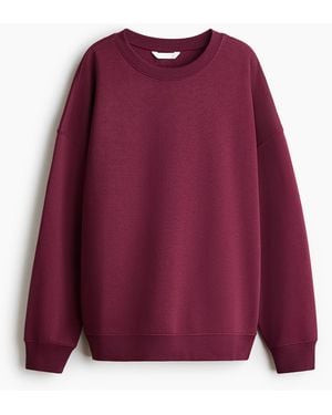 H&M Oversized Sweatshirt - Rot