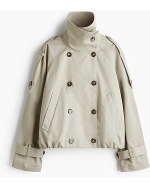 H&M Korte Trenchcoat - Naturel