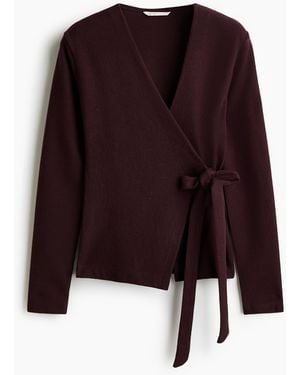 H&M Wickelcardigan - Lila