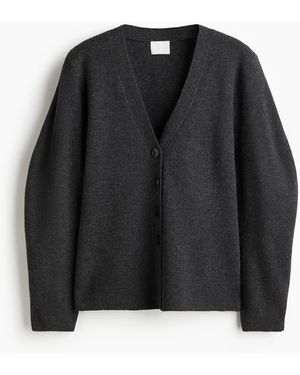 H&M Gestrickter Cardigan - Schwarz