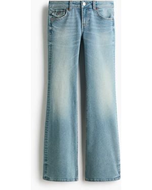 H&M Flared Low Waist Jeans - Blauw