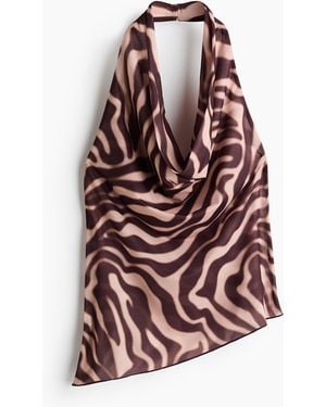 H&M Asymmetrische Haltertop - Meerkleurig
