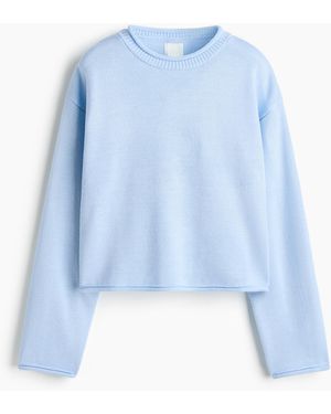 H&M Roll-edge Jumper - Blauw