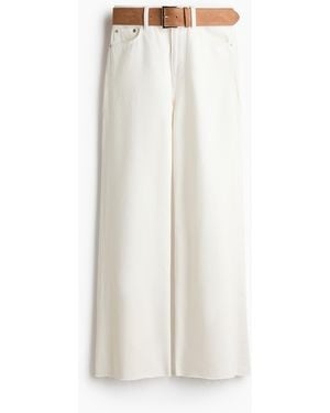H&M Wide High Waist Jeans - Wit