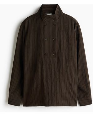 H&M Bluse aus Viskosemischgewebe mit Struktur - Schwarz