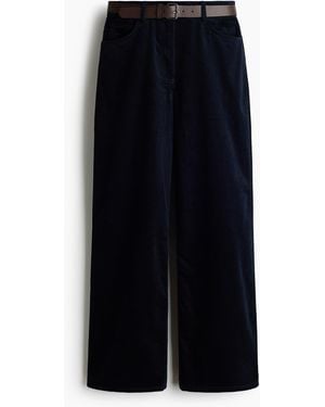 H&M Broek Van Katoenen Corduroy - Zwart