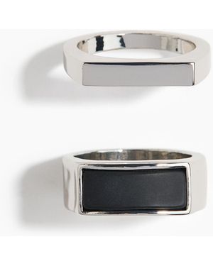 H&M 2er-Pack Ringe - Weiß