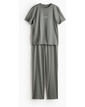 H&M Schlafshirt und Hose - Grau