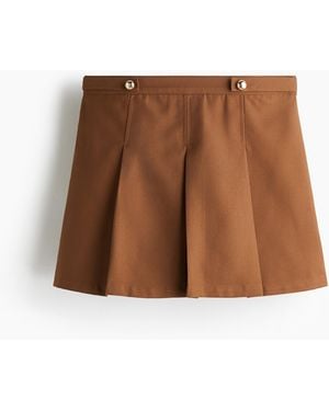 H&M Skort mit Falten - Braun