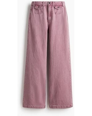 H&M Wide High Jeans - Pink