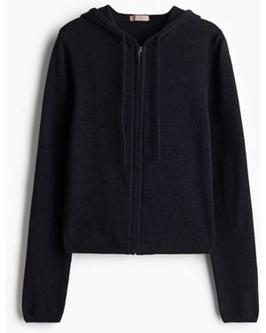 H&M Hoodiejacke aus Twill - Blau