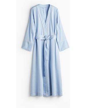 H&M Morgenmantel aus Satin - Blau