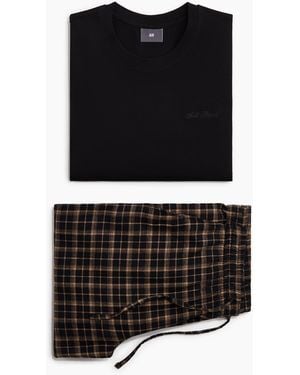 H&M Schlafanzug aus Baumwolle - Schwarz