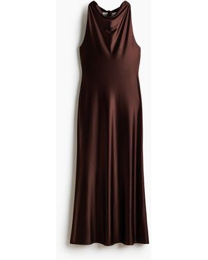 H&M Maxikleid mit Wasserfallausschnitt - Lila