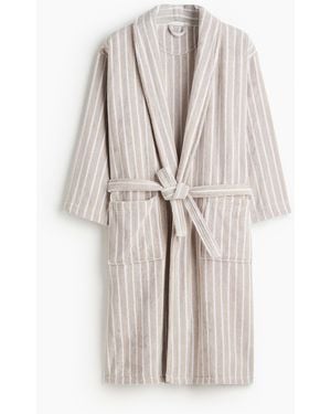 H&M Bademantel aus Frottee - Weiß