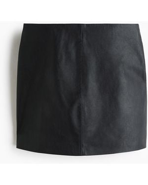 H&M Jupe mit hohem Bund - Schwarz