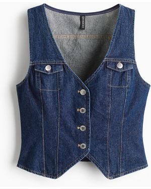 H&M Jeansgilet - Blau
