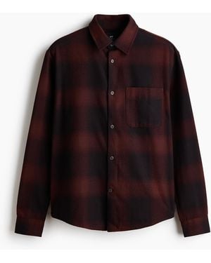 H&M Flanellen Overhemd - Rood