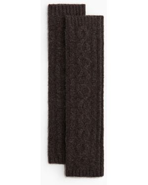 H&M Beinstulpen mit Zopfmuster - Schwarz