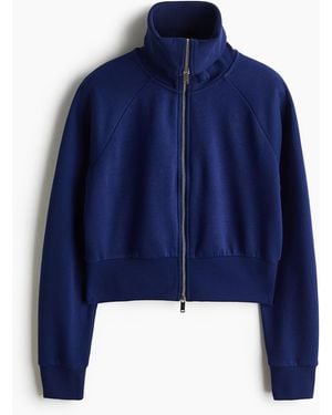 H&M Sweatjacke mit Rollkragen - Blau