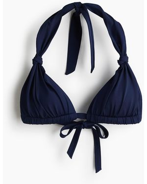 H&M Triangel-Bikinitop mit Push-up - Blau