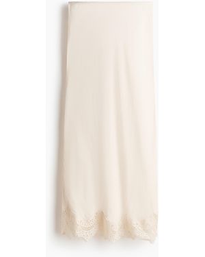 H&M Rok Van Viscose Met Kant - Wit