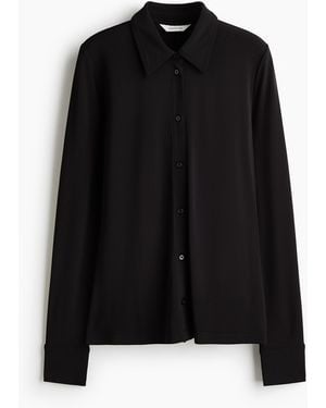 H&M Bluse aus Viskosejersey - Schwarz