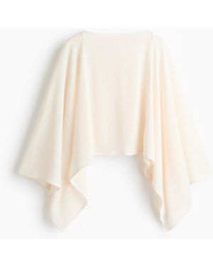 H&M Feinstrick-Cape - Weiß