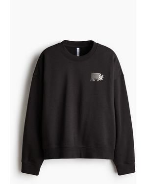 H&M Sweatshirt mit Motivprint - Schwarz
