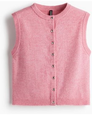 H&M Gestricktes Gilet - Pink