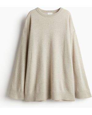 H&M Oversize-Kaschmirpullover - Natur