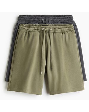H&M 2er-Pack Shorts in Regular Fit - Grün
