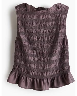 H&M Gesmokte Top - Bruin