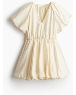 H&M Kleid mit Ballonjupe - Natur