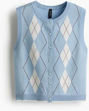 H&M Gilet aus Feinstrick - Blau