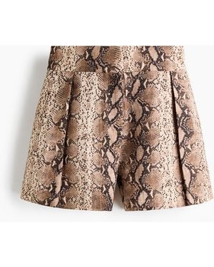 H&M Gemusterte City-Shorts - Natur