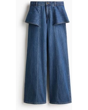 H&M Wide High Waist Jeans - Blauw