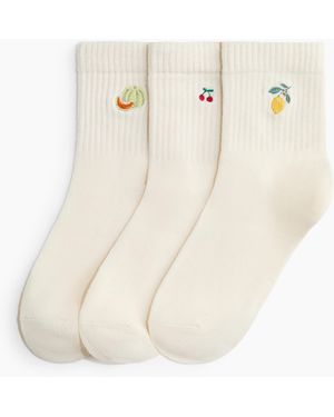 H&M 3er-Pack Socken - Weiß