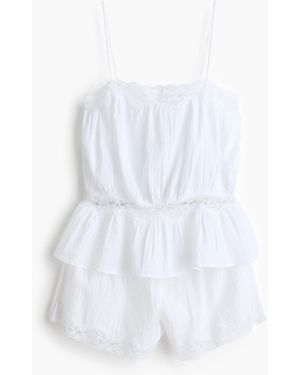H&M Pyjama Van Crinklekatoen - Wit